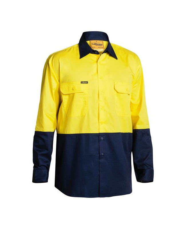 Bisley BS6895 Long Sleeve 2 Tone Vented Shirt - M1 Workwear & Safety Gympie